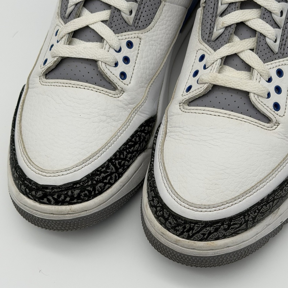 Jordan 3 Retro Racer Blue White Blue Cement Grey CT8532-145 11.5M Authentic! - Picture 5 of 14